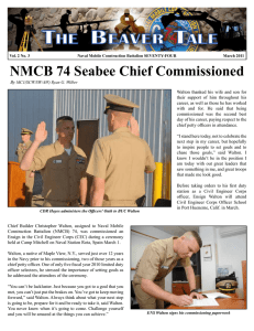 NMCB 74 Seabee Chief Commissioned