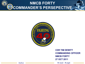 NMCB 4 To NMCB 40 Turnover Brief