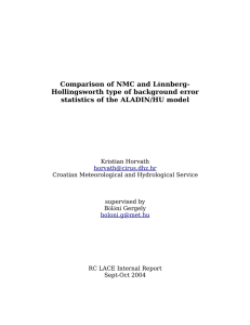 Comparison of NMC and LH type of b. error stat. of the - RC-LACE