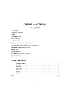 Package `colorRamps`