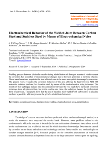 Electrochemical Behavior of the Welded Joint Between Carbon