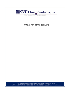 stainless steel primer - SVF Flow Controls, Inc.