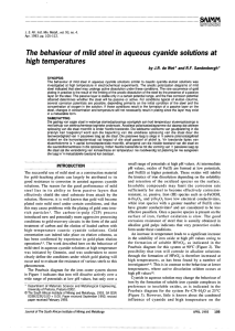 The behaviour of mild steel in aqueous cyanide solutions at