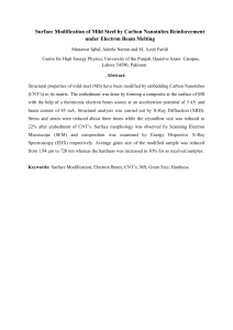 Surface Modification of Mild Steel by Carbon Nanotubes