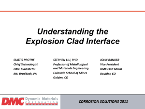 Understanding the Explosion Clad Interface