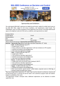 Sponsorship and Exhibitors - 55th IEEE Conference on Decision
