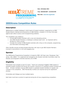 IEEEXtreme Competition Rules