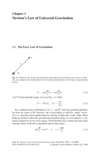 Newton`s Law of Universal Gravitation