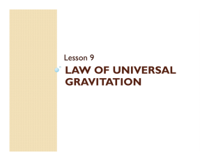 LAW OF UNIVERSAL GRAVITATION