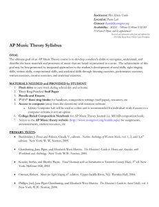 AP Music Theory Syllabus - Avon Grove School District