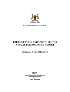 Financial Year 2015/2016 - Ministry of Education and Sports