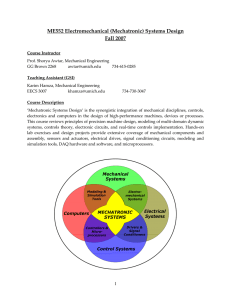 ME552 Electromechanical (Mechatronic