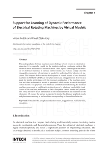 Support for Learning of Dynamic Performance of Electrical