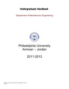 Undergraduate Handbook - Philadelphia University