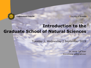 Introduction to the Graduate School of Natural Sciences