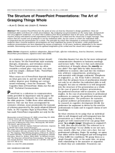 The Structure of PowerPoint Presentations