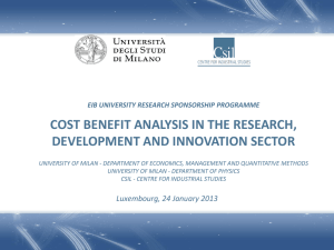 Cost-Benefit Analysis in the Research, Development