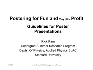 Poster Guidelines - Department of Physics