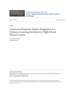 Classroom Response System Integration in a Distance