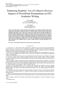Impacts of PowerPoint Presentations on EFL Academic Writing