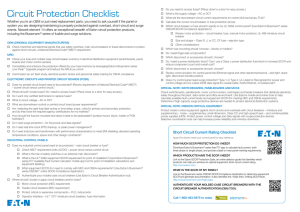 Circuit Protection Checklist from Eaton