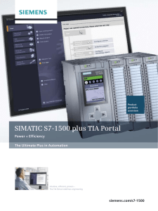SIMATIC S7-1500 plus TIA Portal