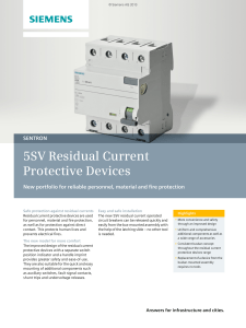 5SV Residual Current Protective Devices