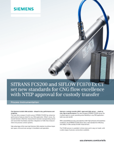 SITRANS FCS200 and SIFLOW FC070