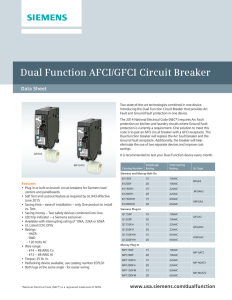 Dual Function AFCI/GFCI Circuit Breaker