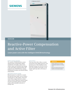 Reactive-Power Compensation and Active Filter