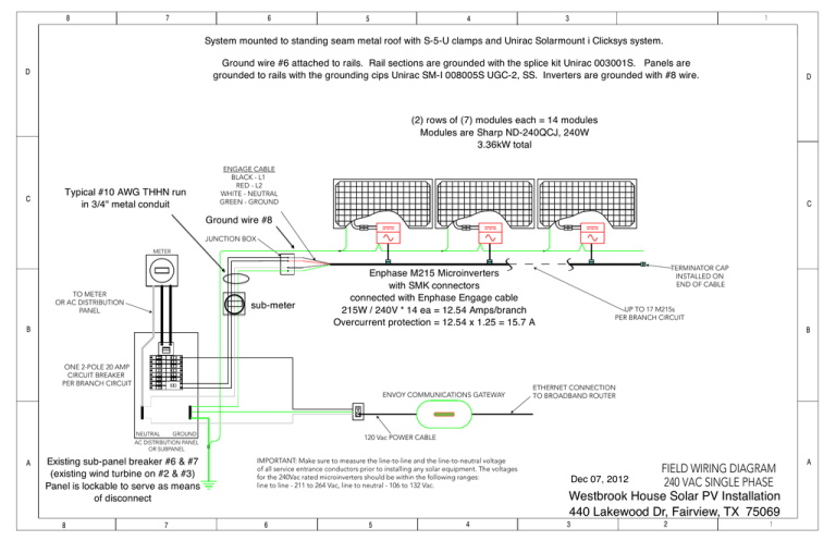 Field Wiring Diagram 240 Vac Single