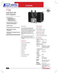 7710 Single Phase SSR Power Regulator