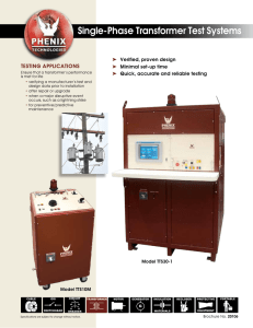 Single-Phase Transformer Test Systems