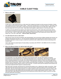 CABLE CLEAT FAQs - Talon Cable Cleats