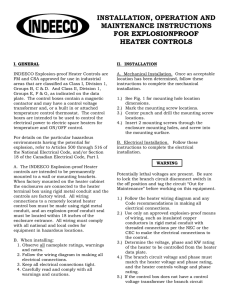 Explosion-proof Heater Controls