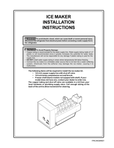 ice maker installation instructions