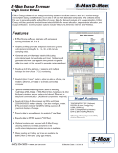 E-Mon Energy Software Specifications