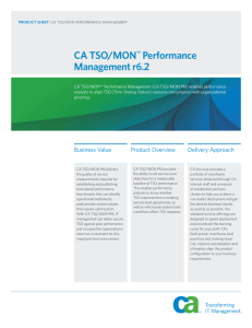 CA TSO/MON™ Performance Management r6.2