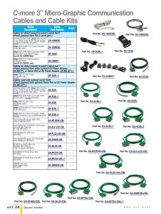 C-more Micro-Graphic Cables