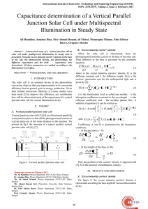 Capacitance determination of a Vertical Parallel Junction Solar Cell