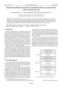 Theoretical modeling of the interface recombination effect on the