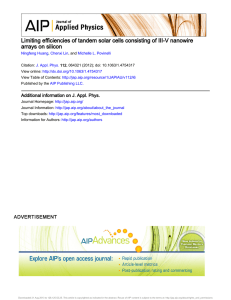 Limiting efficiencies of tandem solar cells consisting of III