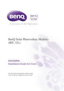 BenQ Solar Photovoltaic Modules (IEC, UL)