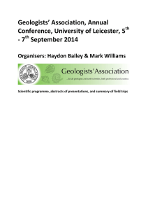 Geologists` Association, Annual Conference, University of Leicester