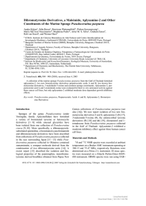 Dibromotyrosine Derivatives, a Maleimide, Aplysamine