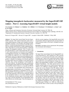 Mapping ionospheric backscatter measured by the SuperDARN HF