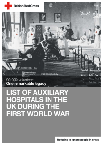 list of auxiliary hospitals in the uk during the first