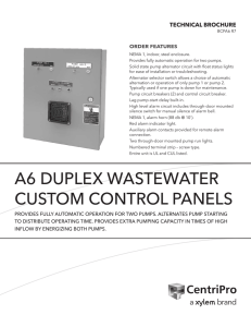 a6 duplex wastewater custom control panels