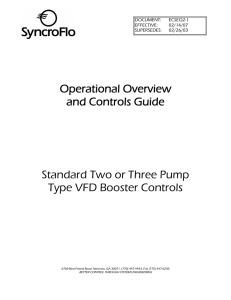 VFD Domestic Water Booster Standard Sequence of