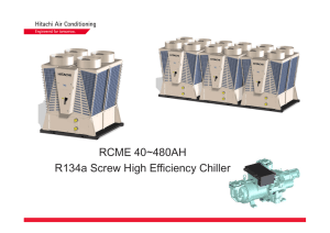 RCME 40~480AH R134a Screw High Efficiency Chiller